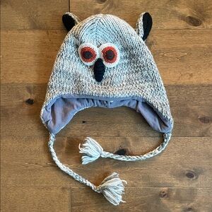 Handmade owl winter hat